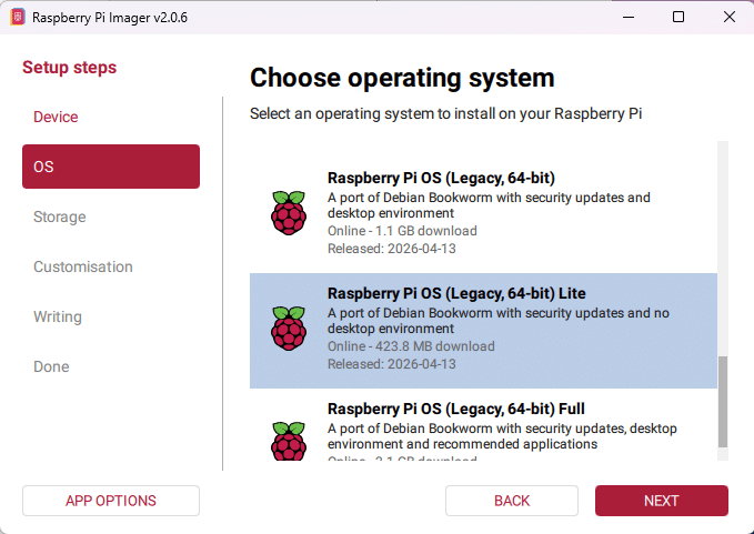 Next To Operating System