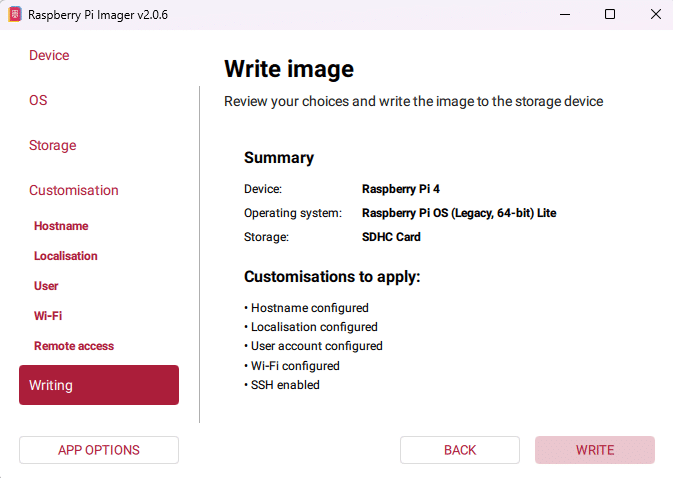Write Image